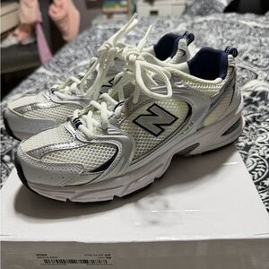 New Balance White and Navy Women's Shoes